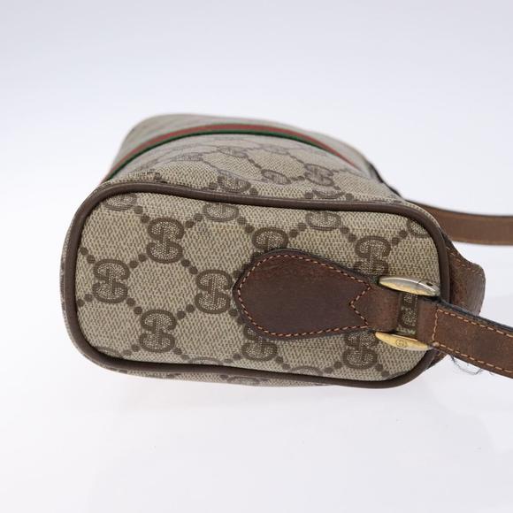 GUCCI GG Supreme Web Sherry Line Bag PVC Beige Gold 89 02 018 Auth BA4016 - Picture 4 of 16